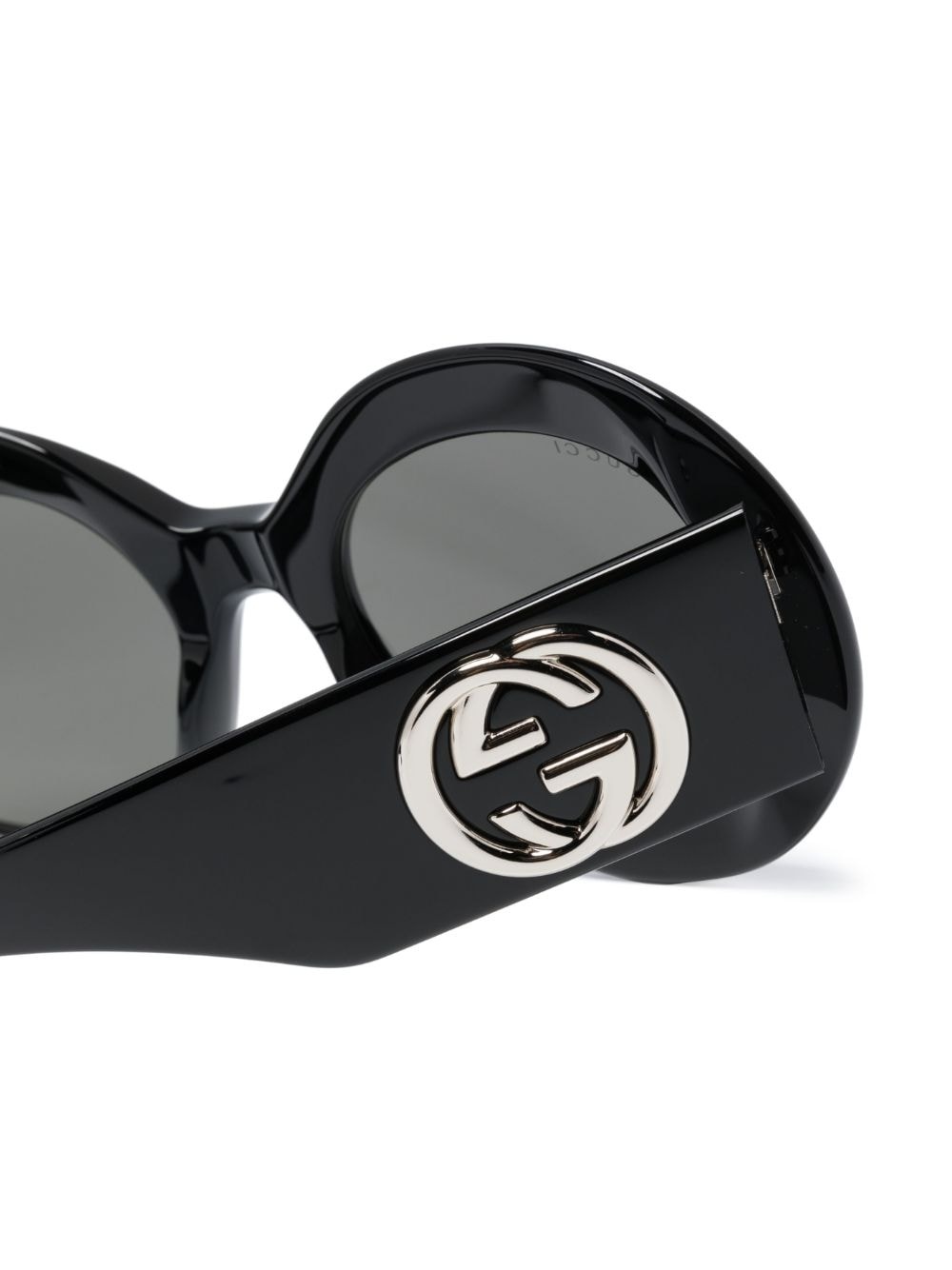 Gucci Eyewear Interlocking G-logo plaque sunglasses - Black