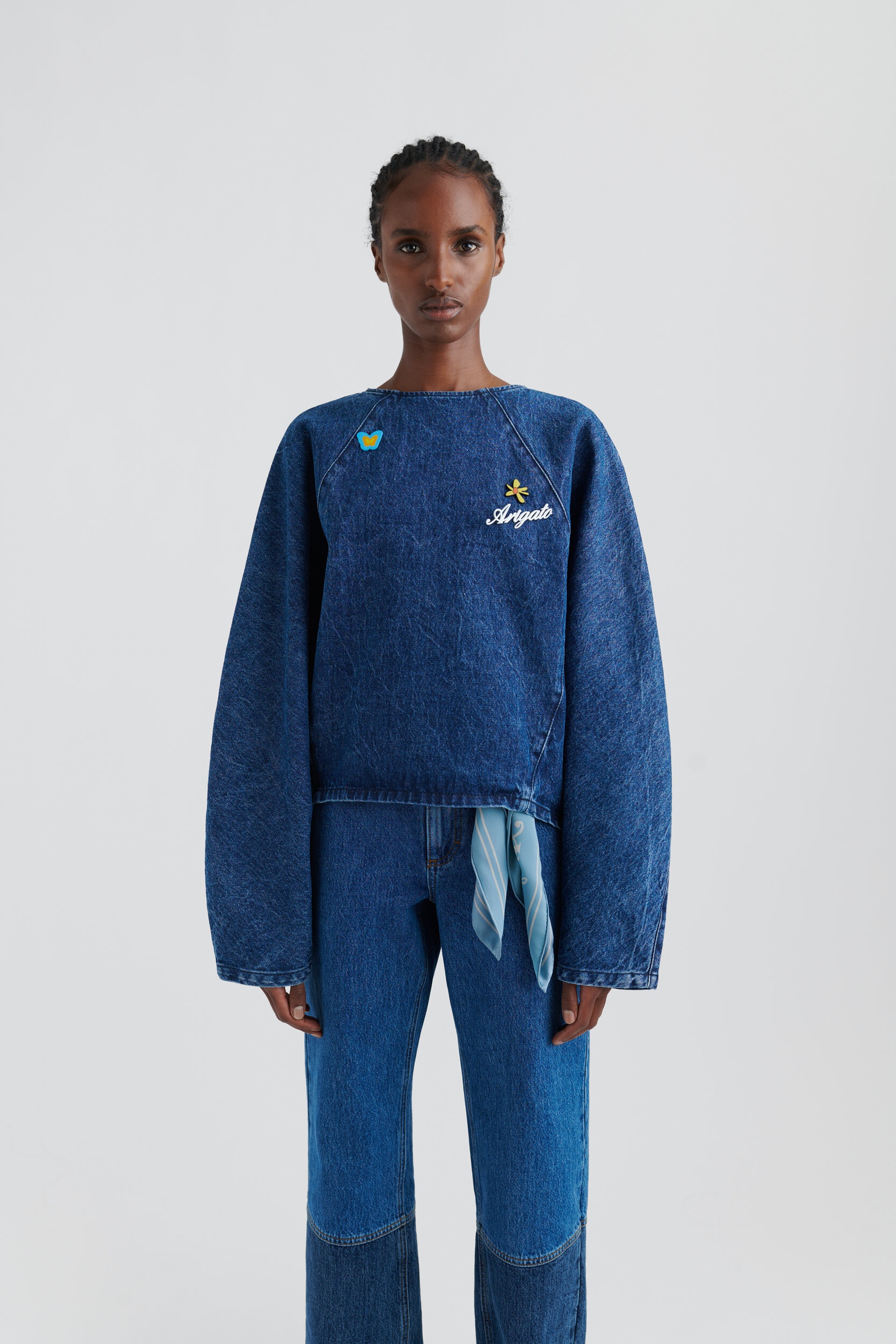 Daisy Denim Sweater - 2