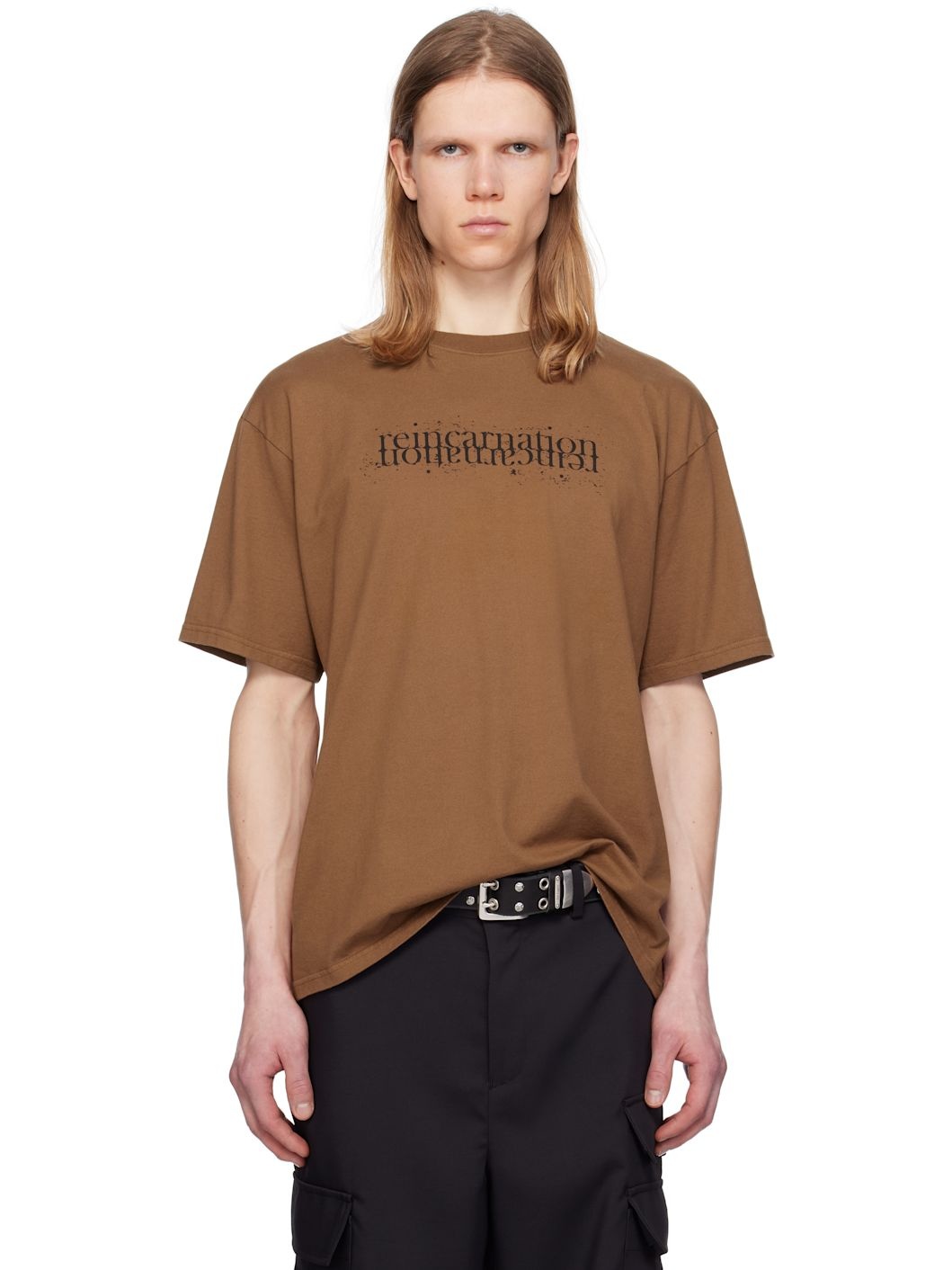 Brown UC1E3804 T-shirt - 1