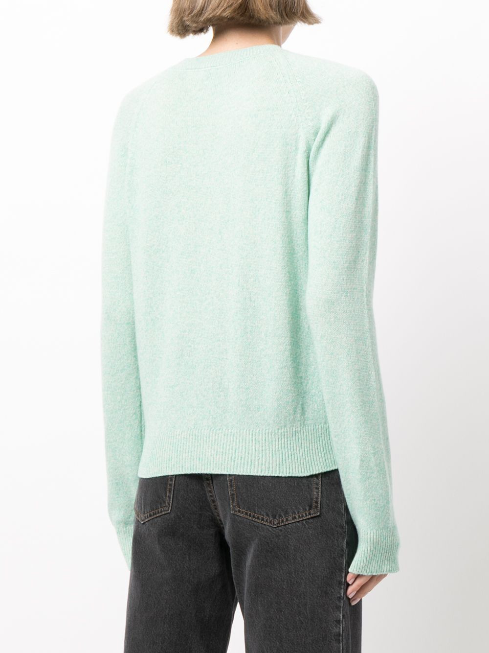 fine-knit ribbed-trim jumper - 4