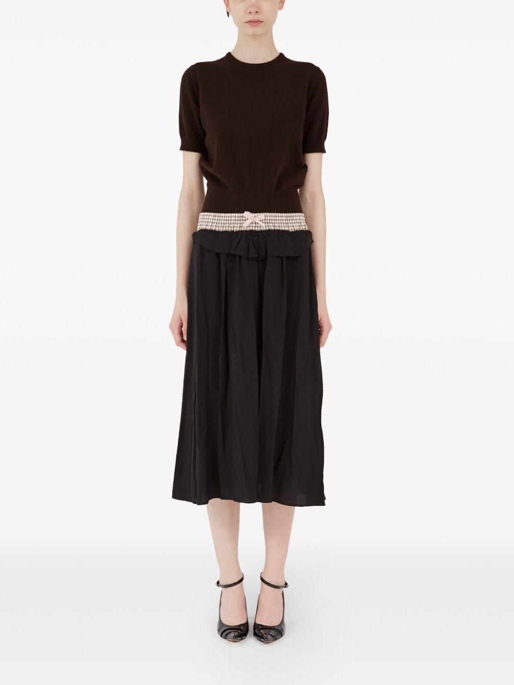 panelled midi skirt - 2