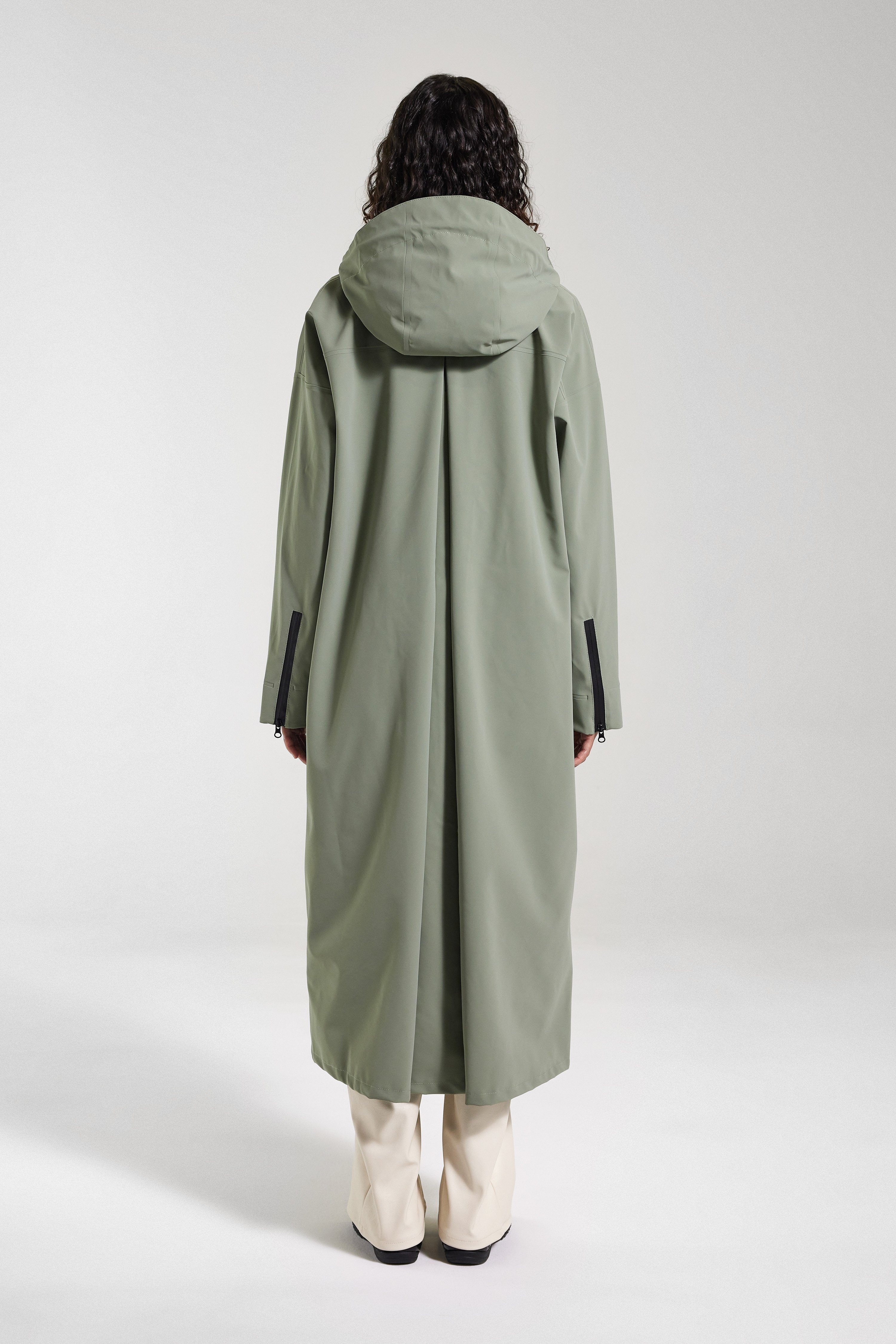 Sandviken Long Zip Matte Raincoat Comet - 4