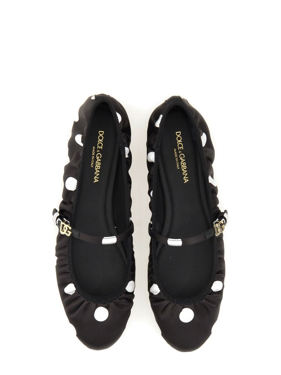 Dolce & Gabbana Women Printed Satin Ballerina - 6