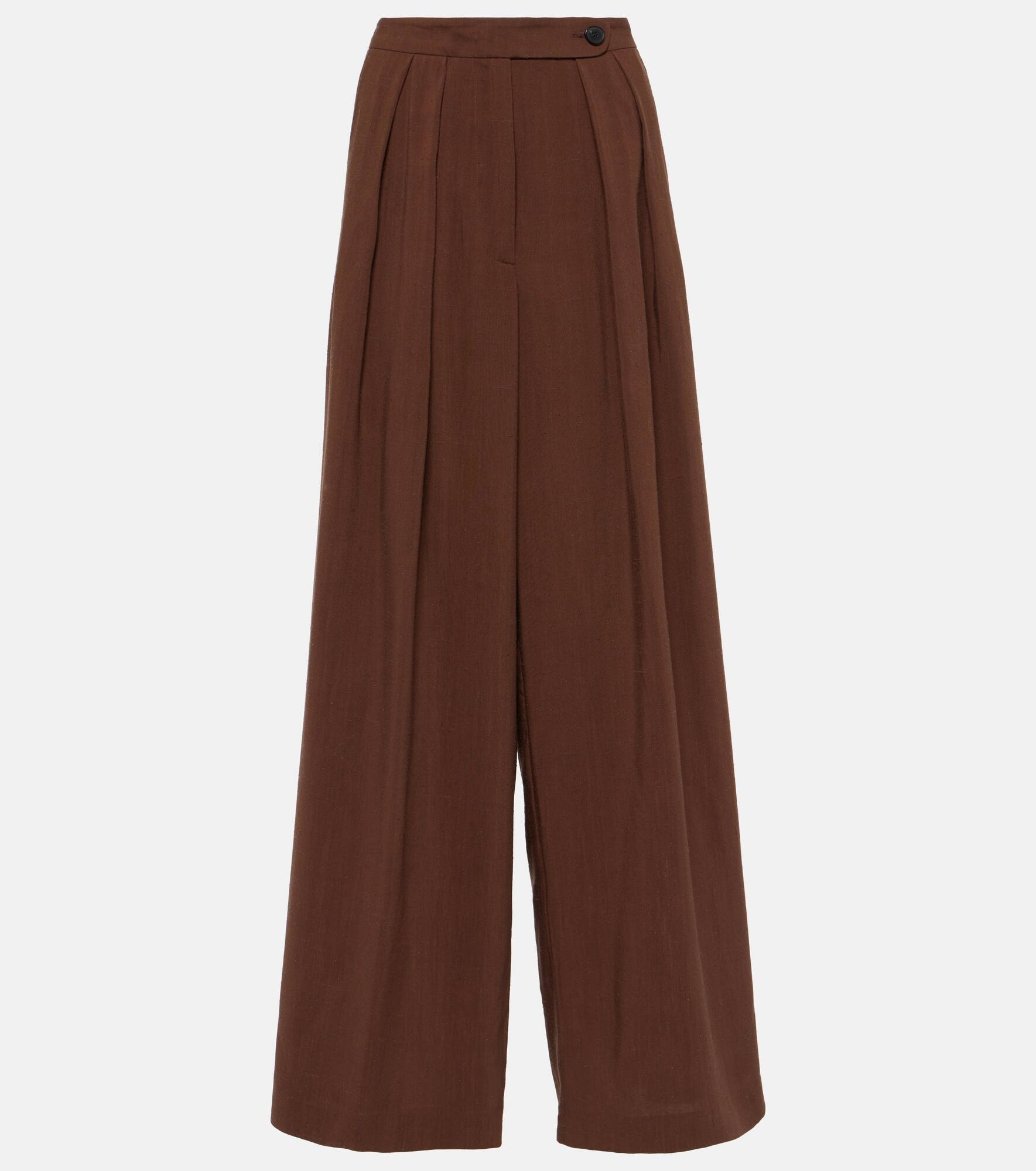 Satin wide-leg pants - 1