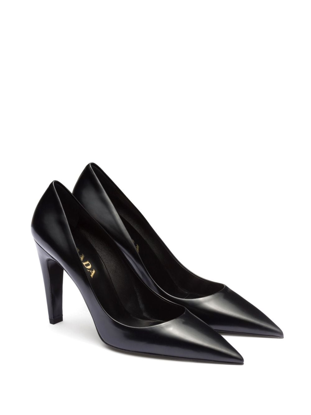 100mm brushed-leather pumps - 2