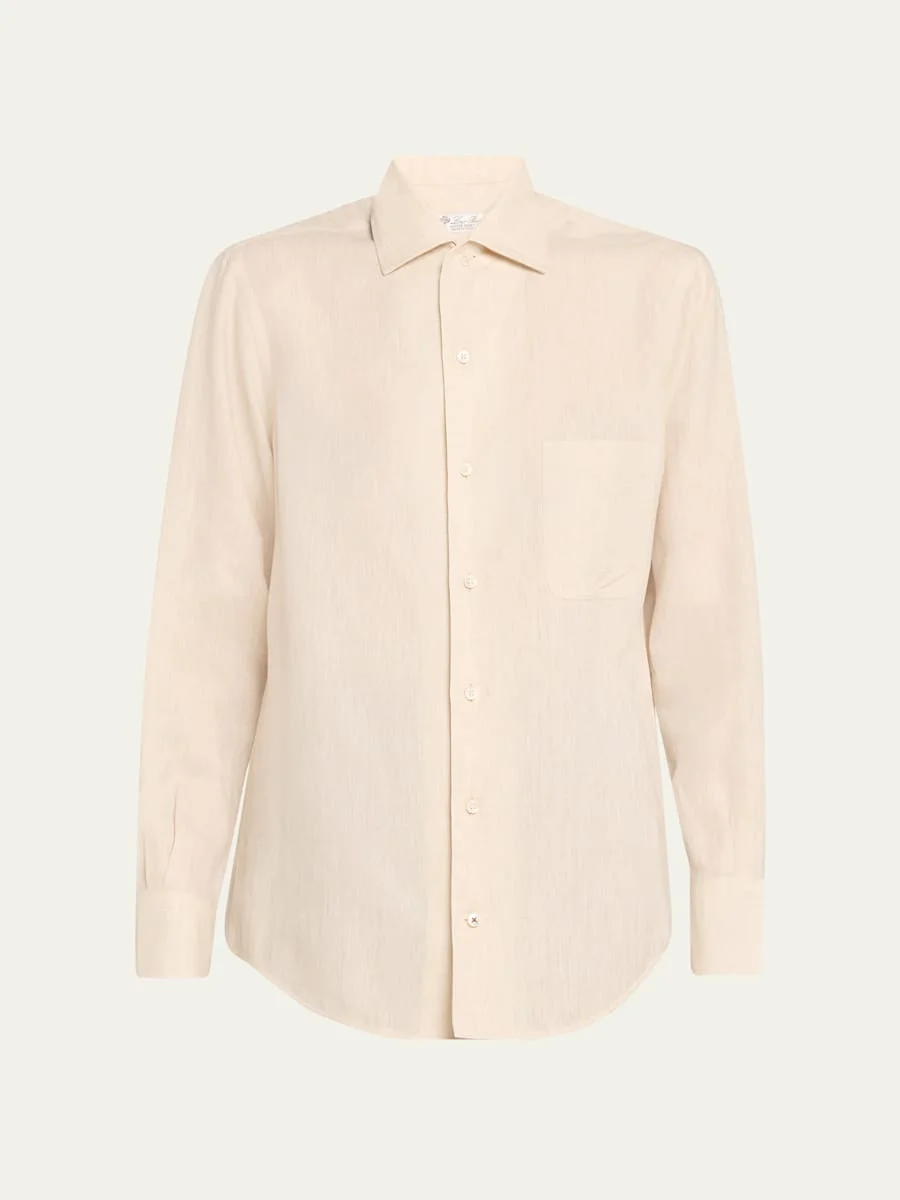 Andre Button Down Linen Solaire Shirt - 1