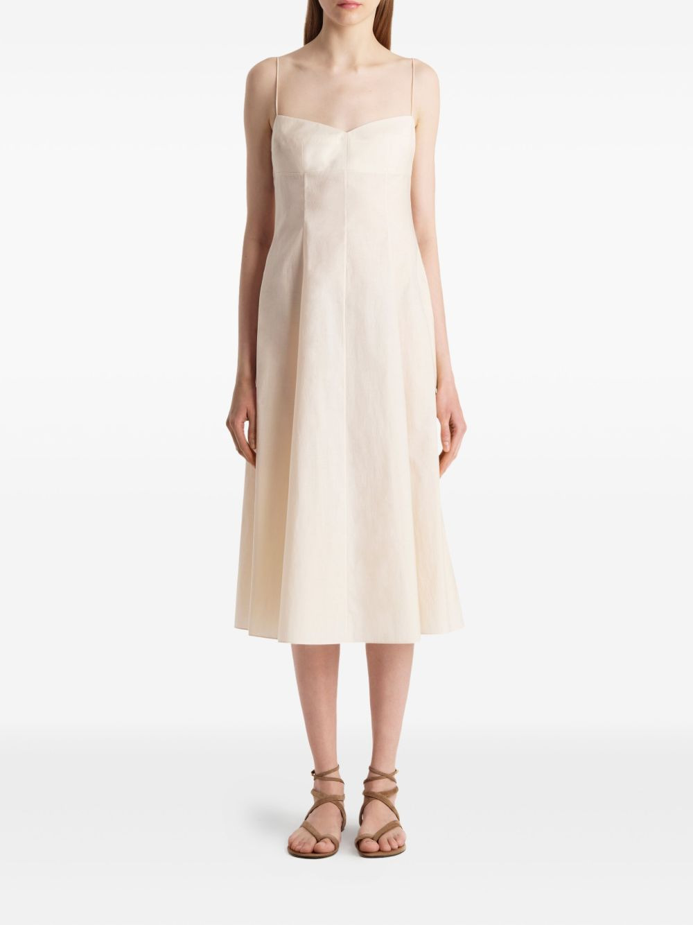 Isabella spaghetti-strap A-line midi dress - 2