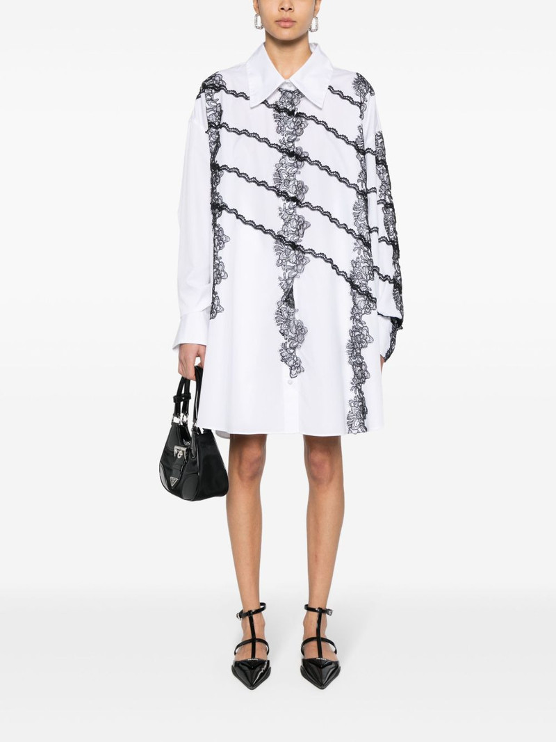 VIKTOR & ROLF lace-appliqué cotton shirt dress outlook