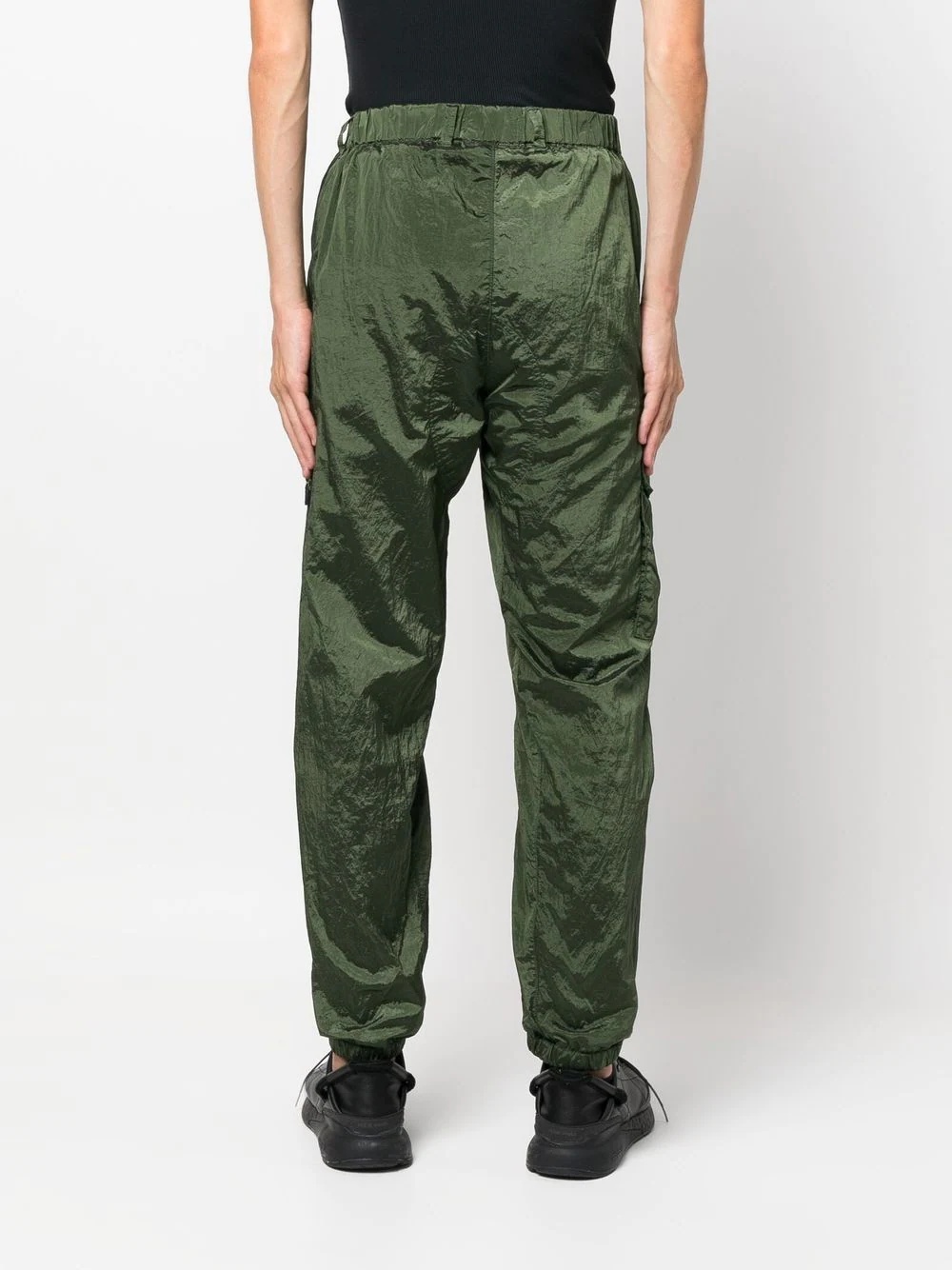 zipped technical fabric trousers - 4