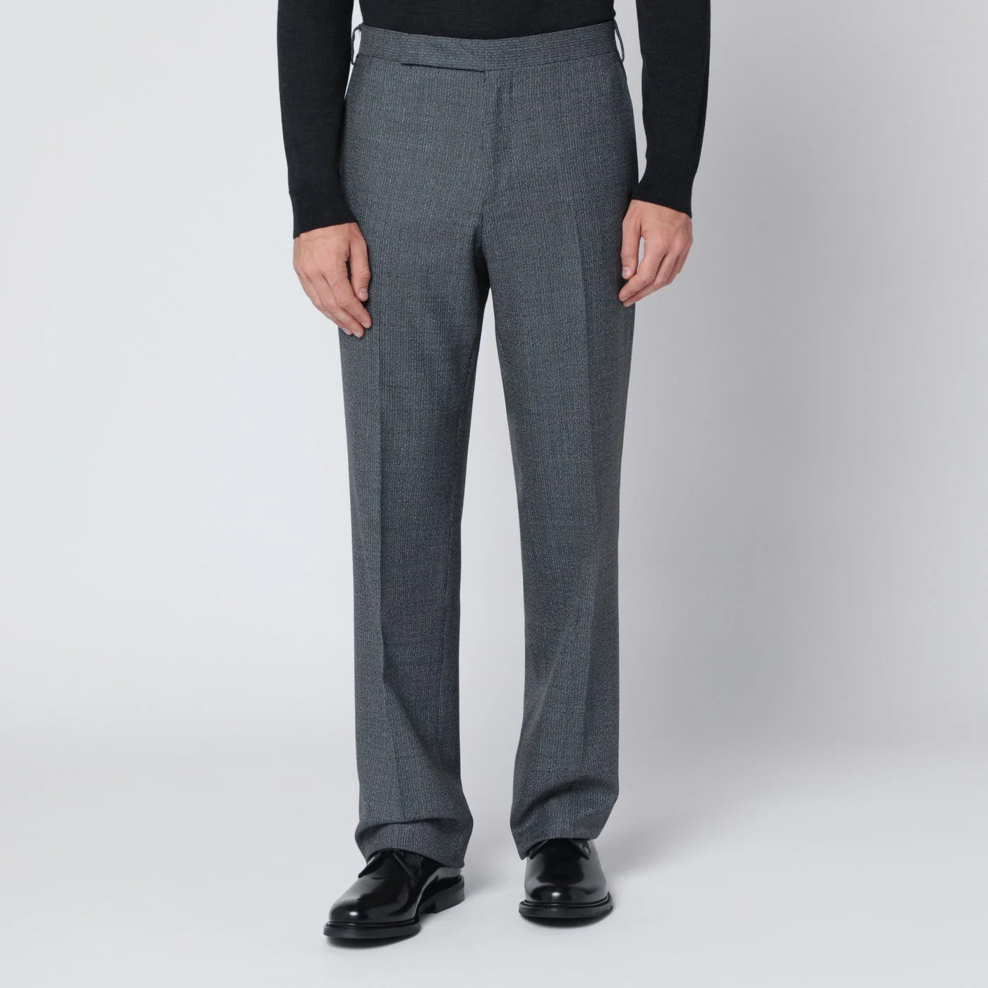 Grey wool trousers - 1