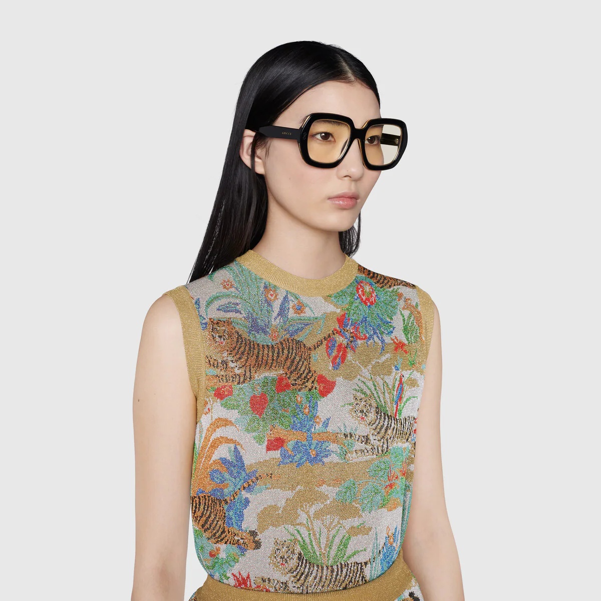 Gucci Tiger jacquard vest - 5