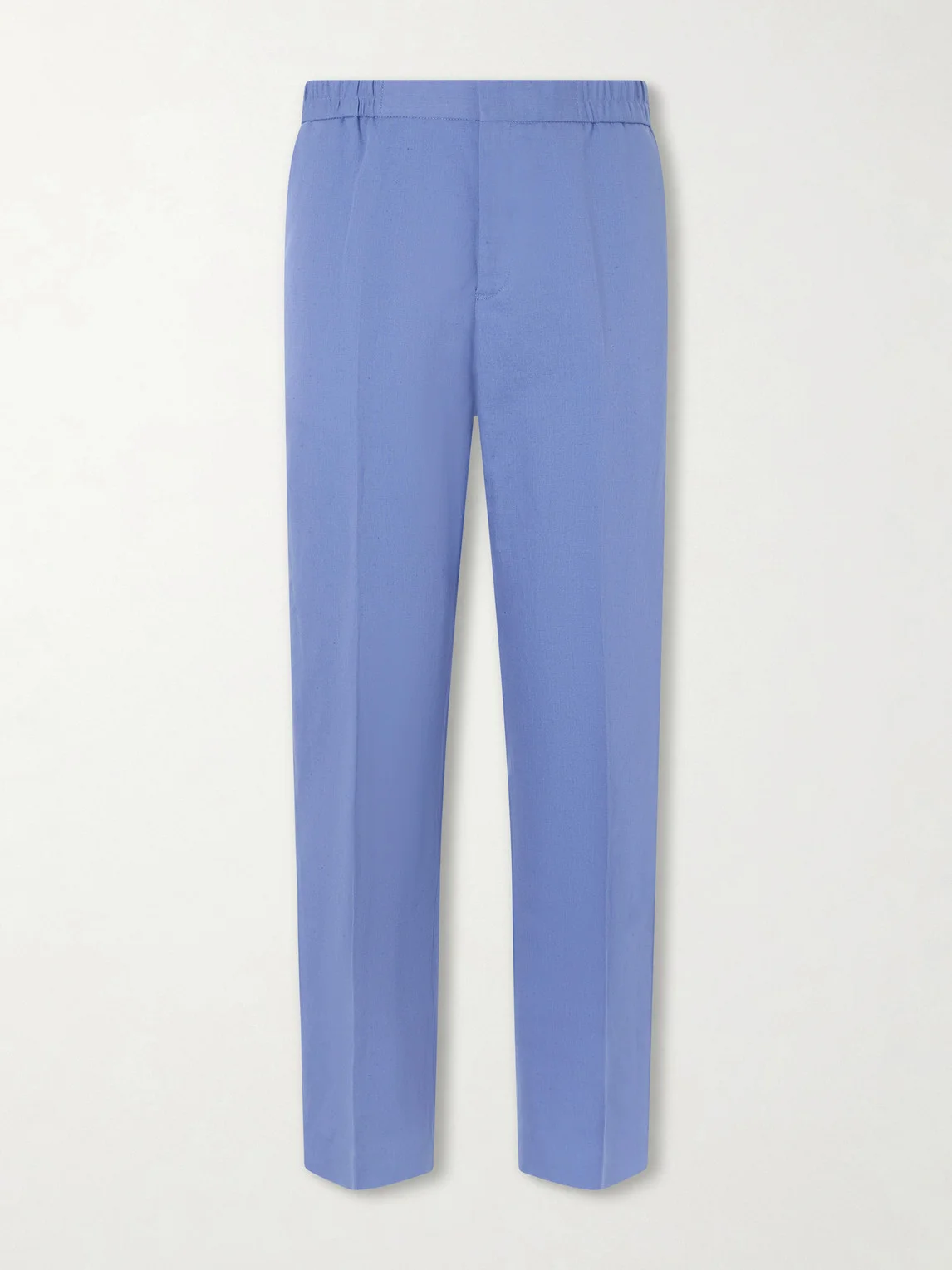 Straight-Leg Cotton, Linen and Lyocell-Blend Trousers - 1
