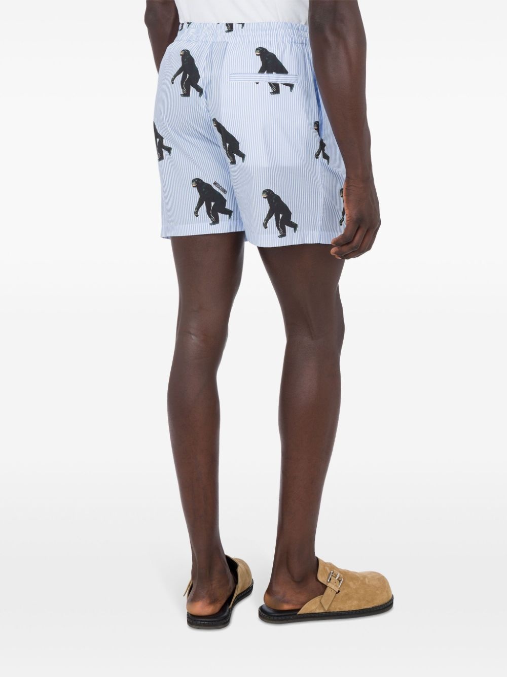 graphic-print striped shorts - 3