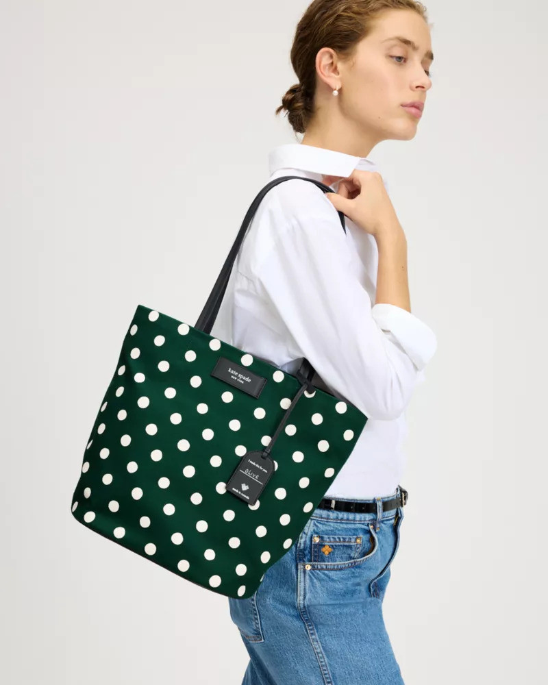 kate spade On Purpose Sunshine Dot Printed Canvas Large Tote outlook