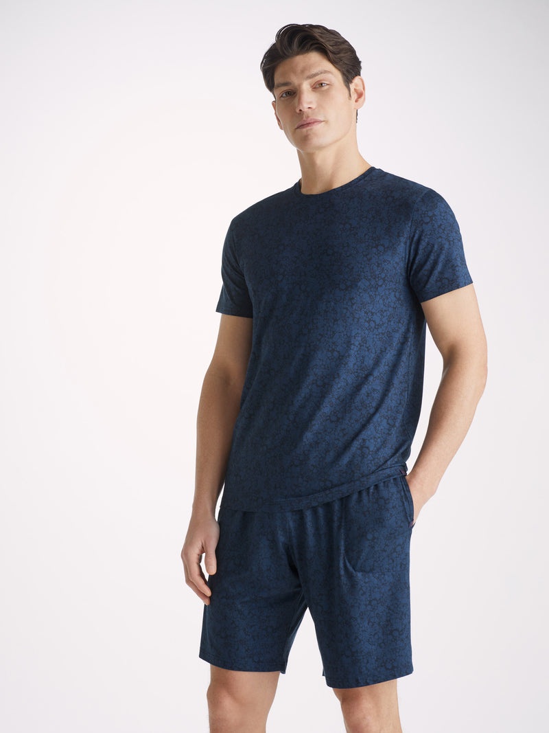 Men's T-Shirt London 10 Micro Modal Navy - 2