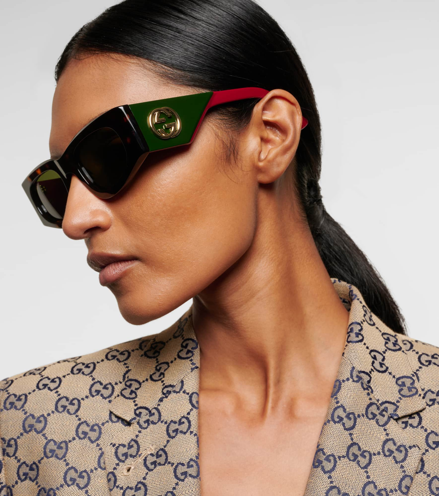Interlocking G rectangular sunglasses - 3