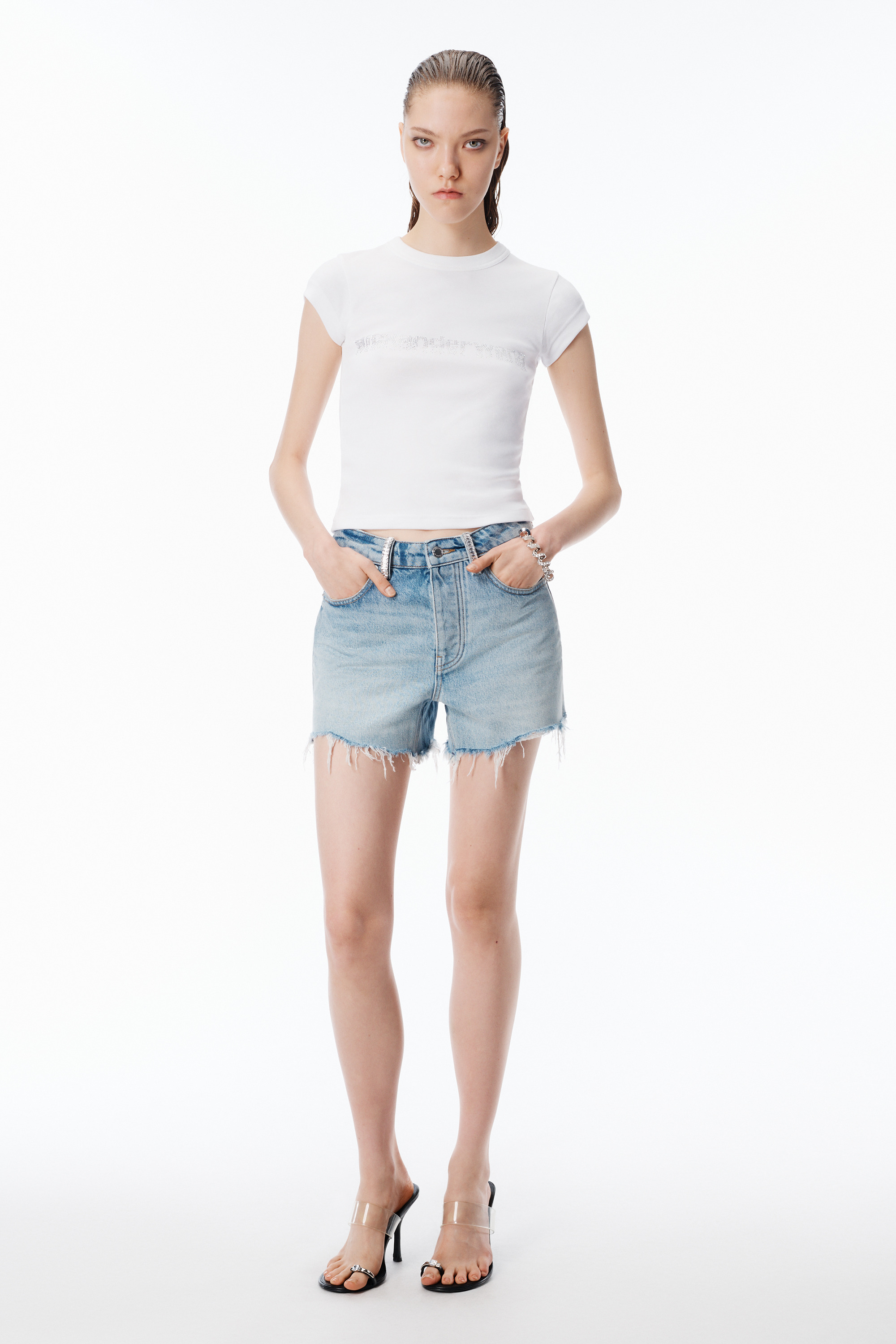 Crystal Dégradé Logo Cotton Baby Tee - 5