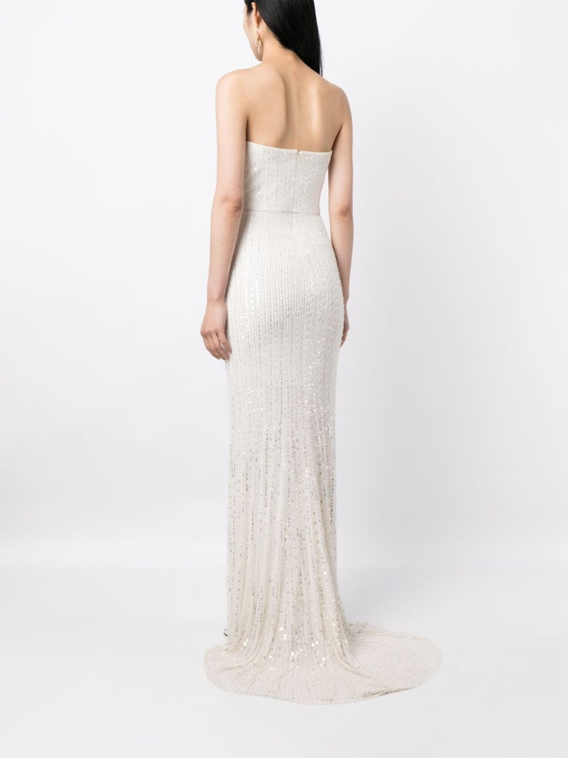 Mia sequin gathered bridal gown 4