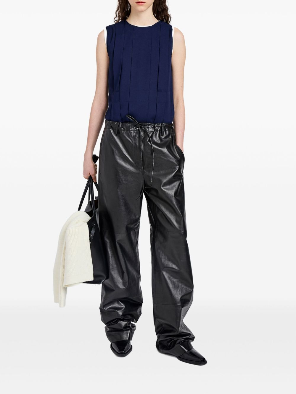 Makayla pleated sleeveless top - 2