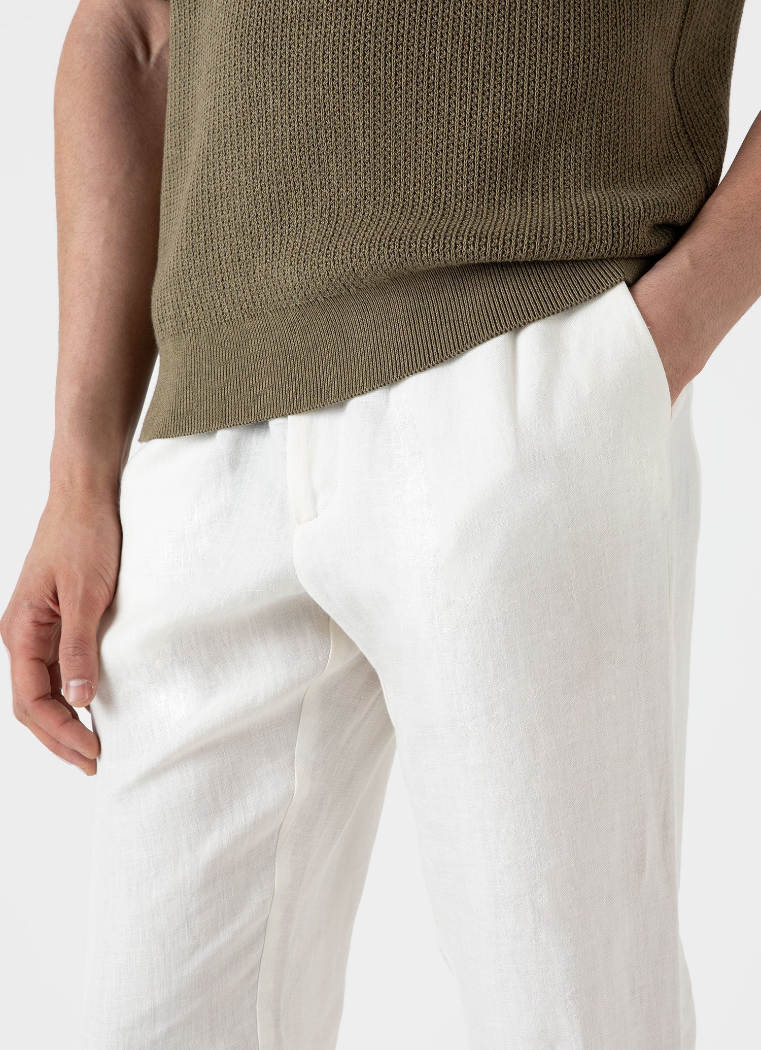 Linen Drawstring Trouser - 6