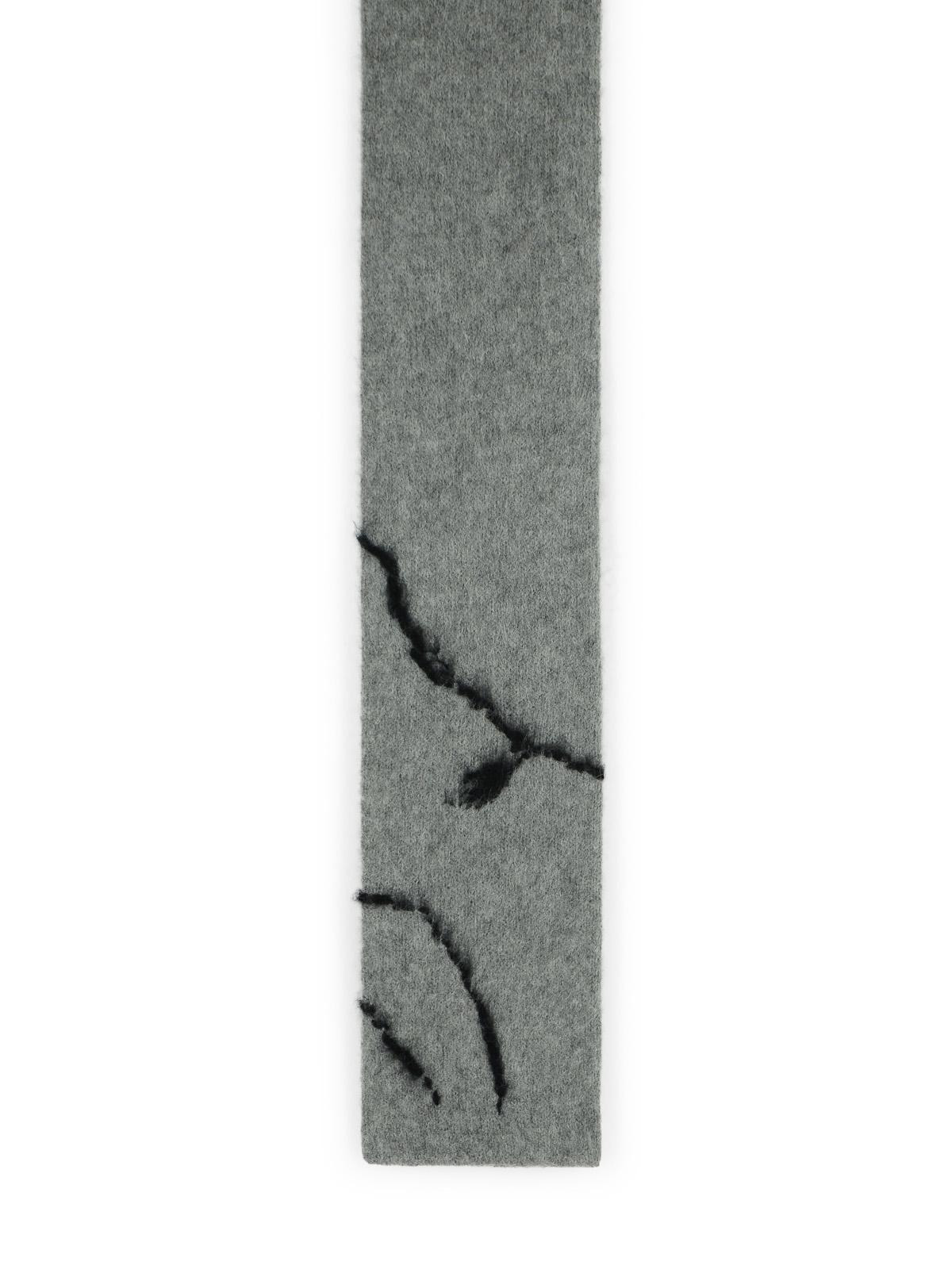 Dries Van Noten 'Mouton' Grey Alpaca Blend Scarf Men - 2