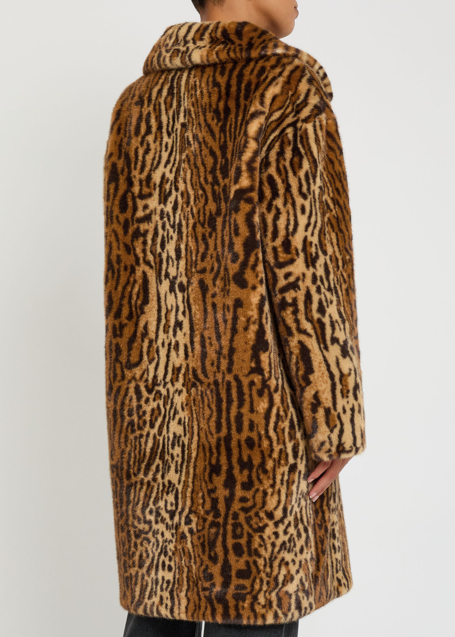 Stand Studio Camille Cocoon Leopard-print Faux fur Coat - 3