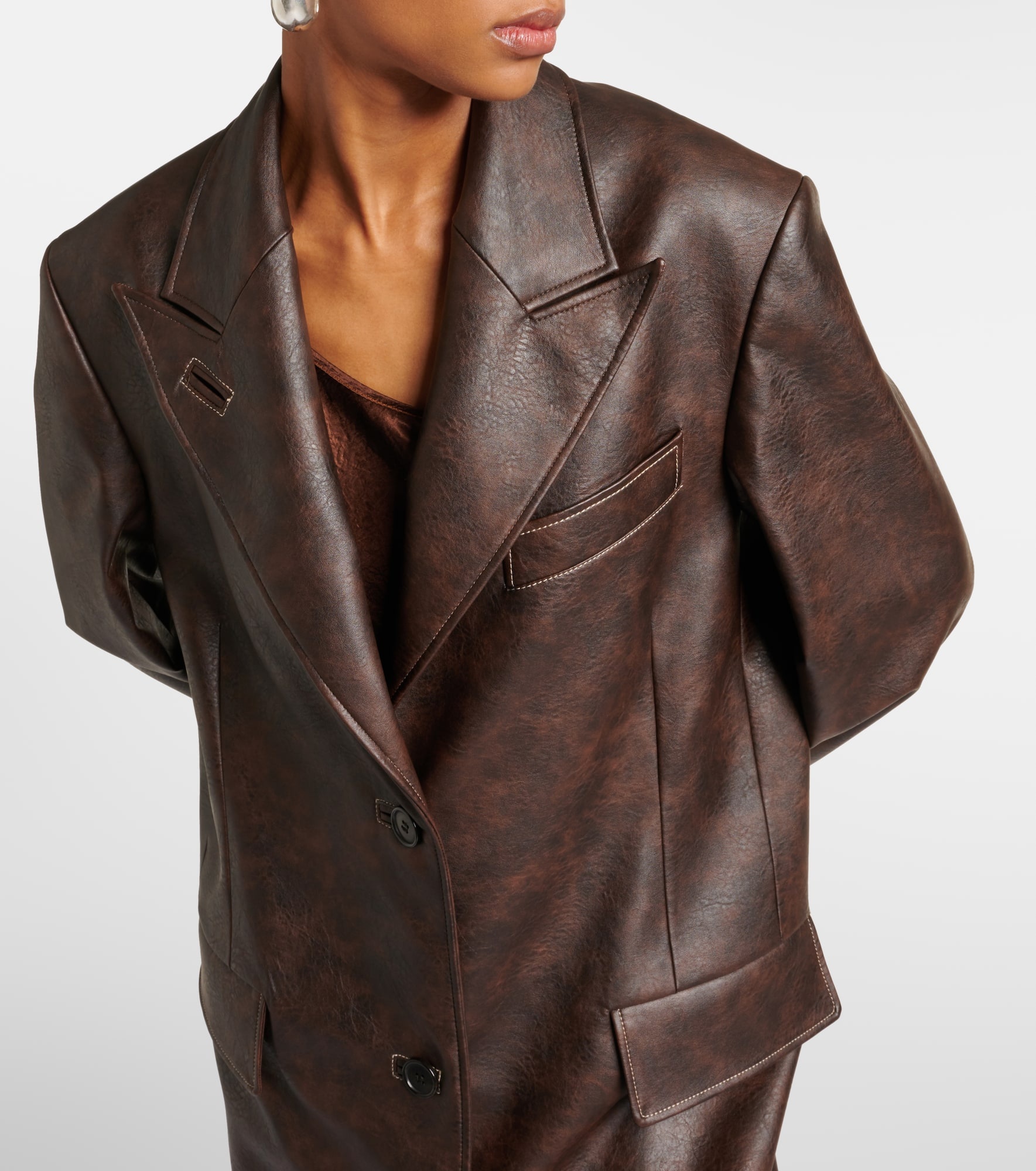 Ovittor faux leather coat - 4