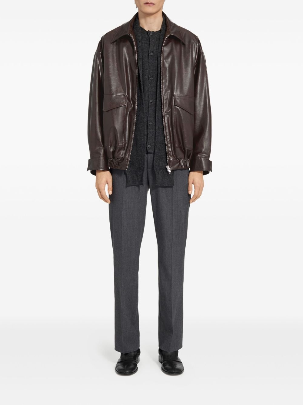 pocket-detail bomber jacket - 2