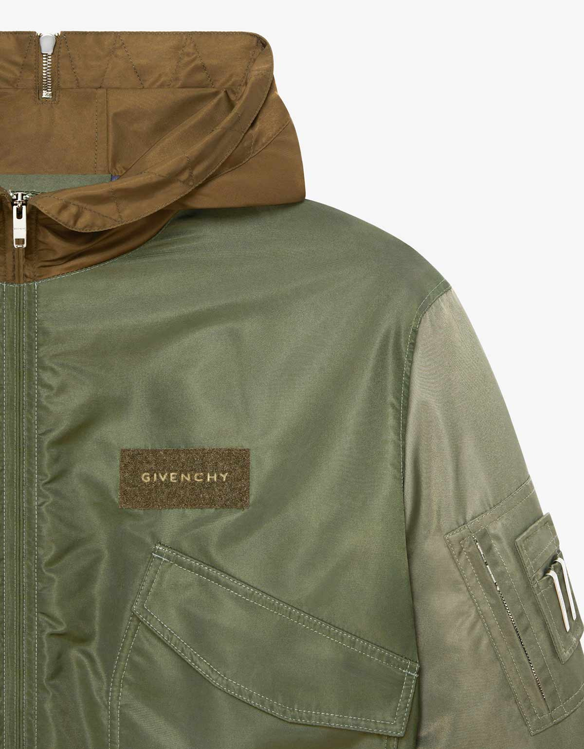 Givenchy Green Hooded Bomber Jacket - 3
