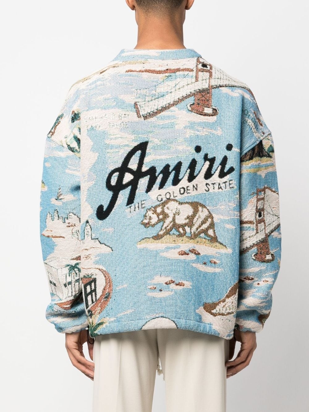 logo-print drawstring cotton jumper - 4
