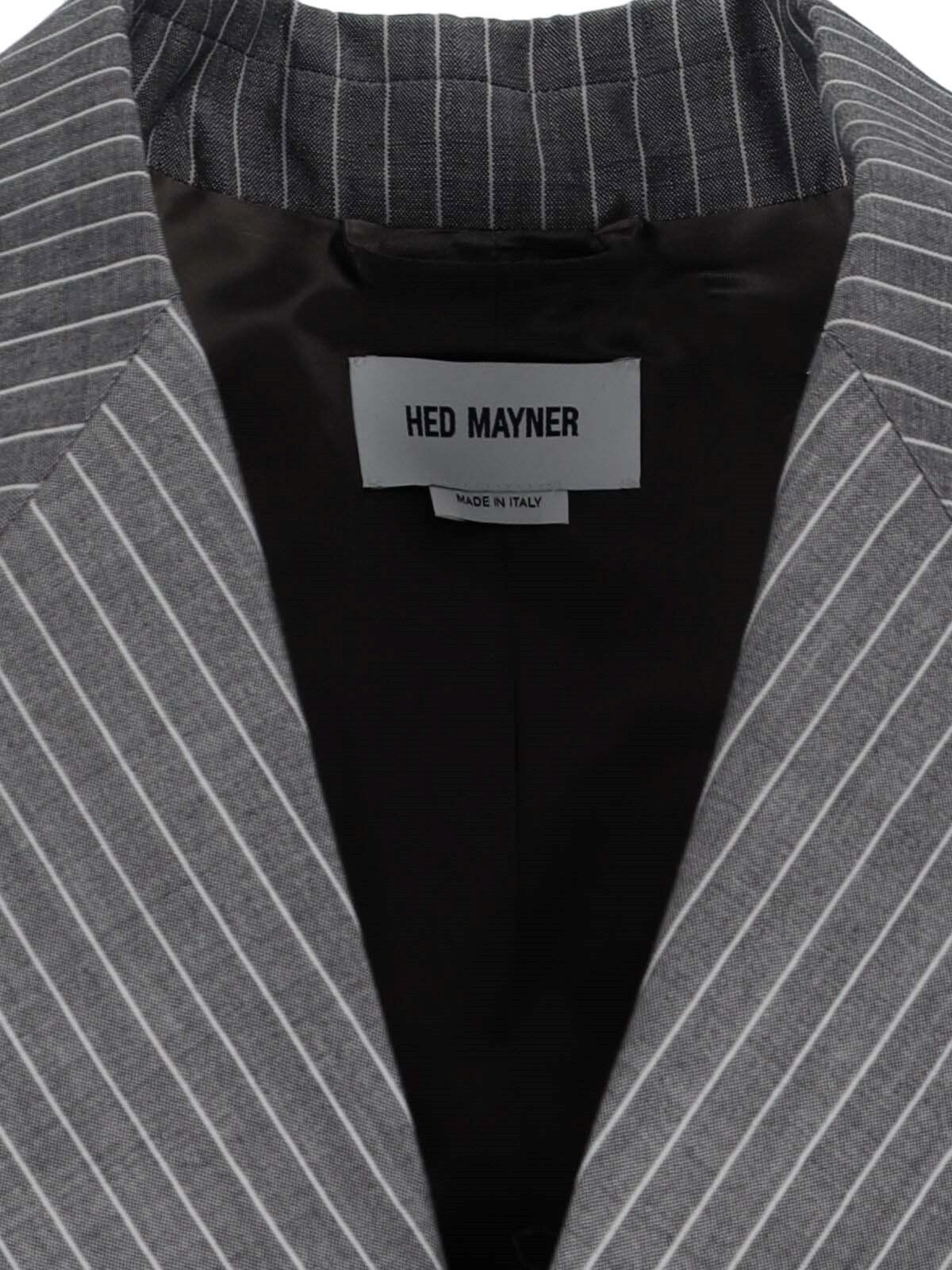 DOUBLE-BREASTED BLAZER IN VIRGIN WOOL AND MOHAIR - 3
