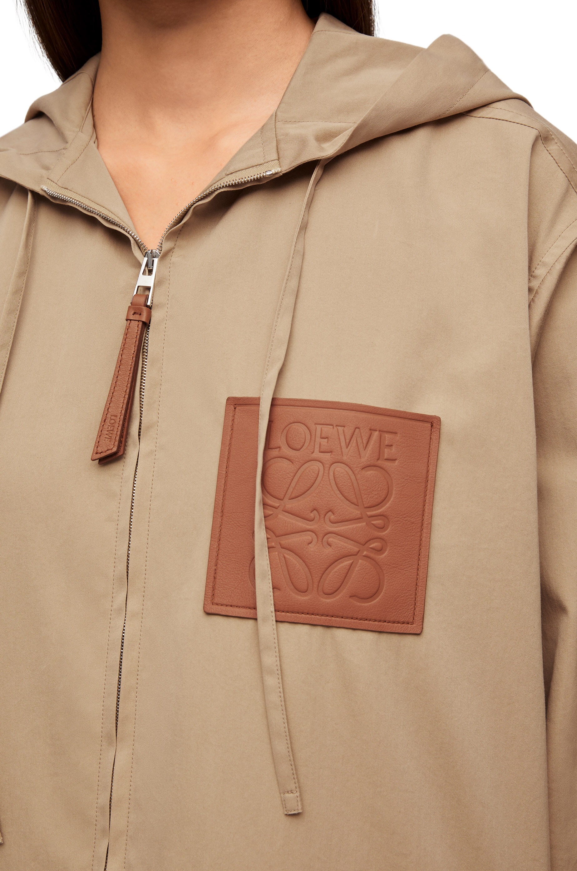 Hooded jacket in cotton and silk - 5
