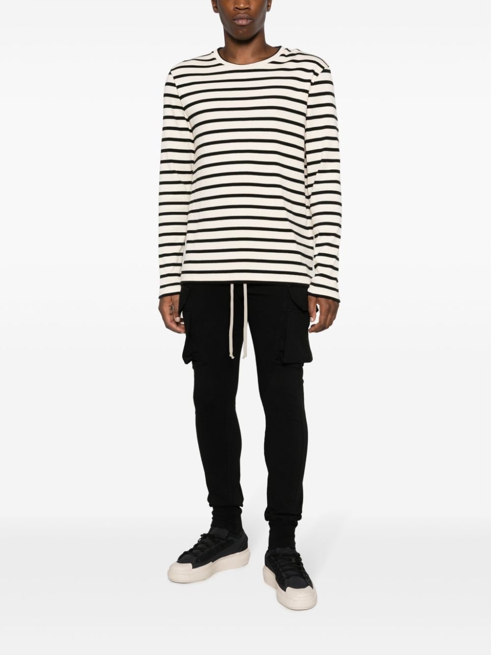 cargo-pocket organic cotton track pants - 2