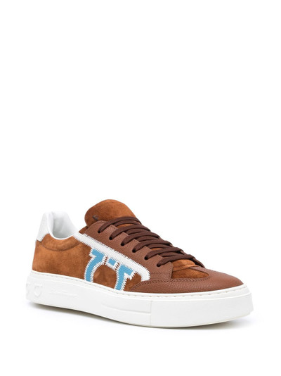 Salvatore Ferragamo Gancini suede sneakers outlook