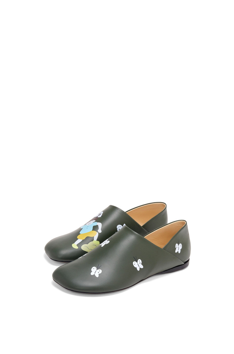 Toy slipper in printed lambskin 3