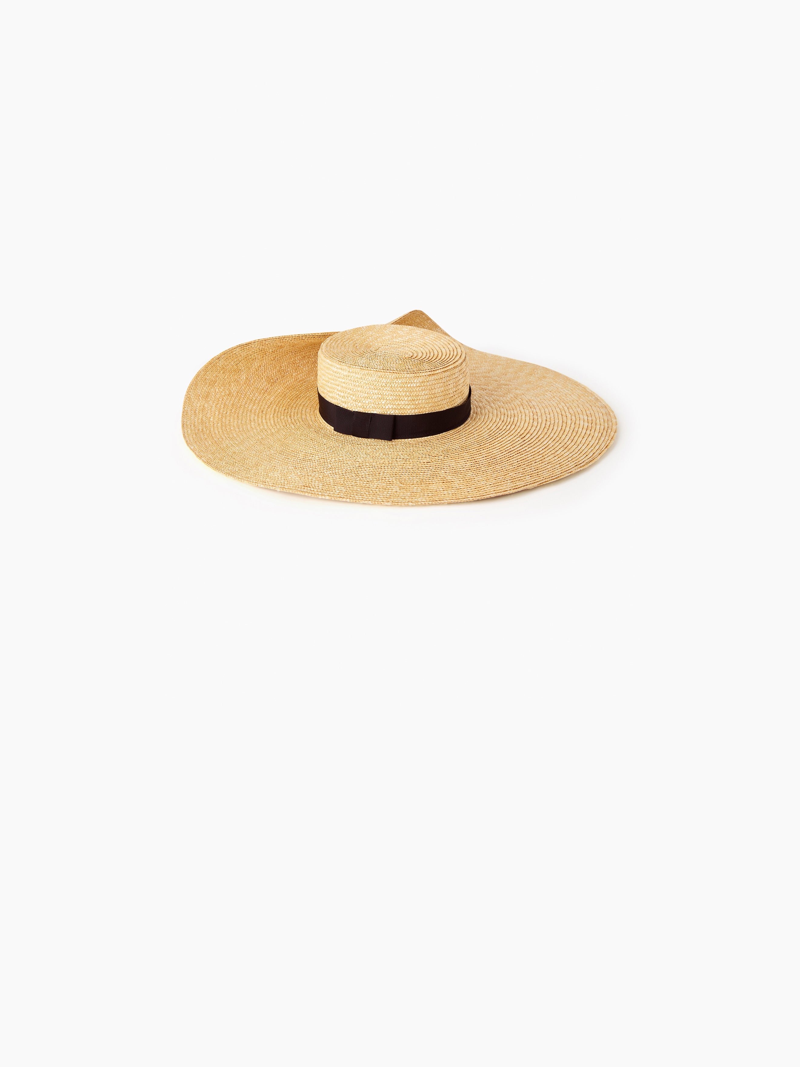 NINA RICCI ASYMMETRICAL CAPELINE IN RAFFIA | REVERSIBLE