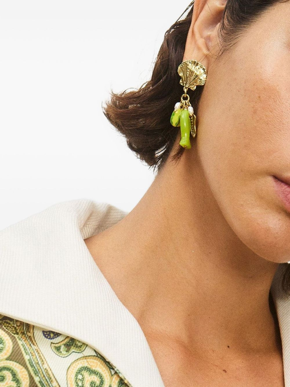 shell fish bijoux earrings - 2