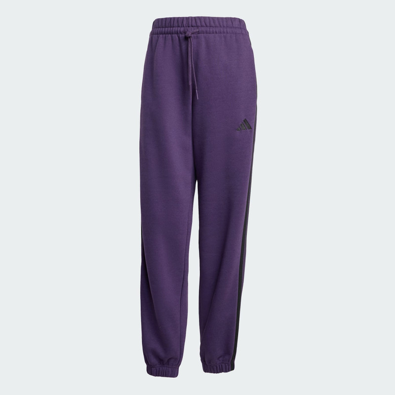 Essentials 3-Stripes Fleece Loose-Fit Pants 1