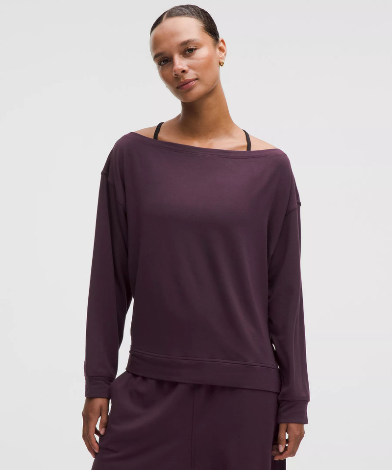 BeCalm Oversized Boatneck Long-Sleeve Shirt 1