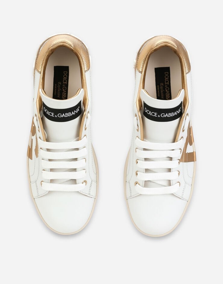 Calfskin Portofino sneakers with DG logo - 4