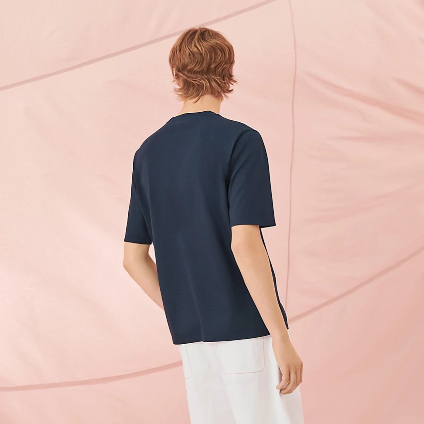 Leather detail t-shirt - 2