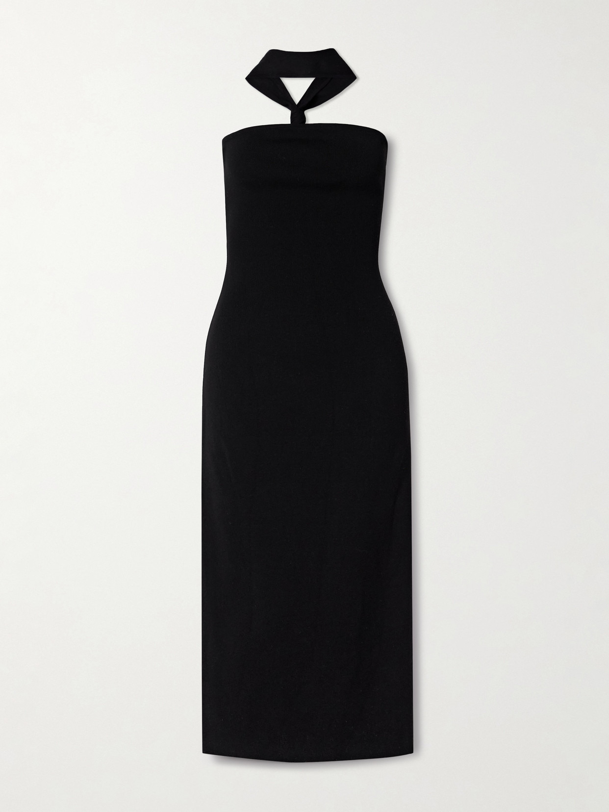 Erika Stretch-knit Halterneck Midi Dress - 1