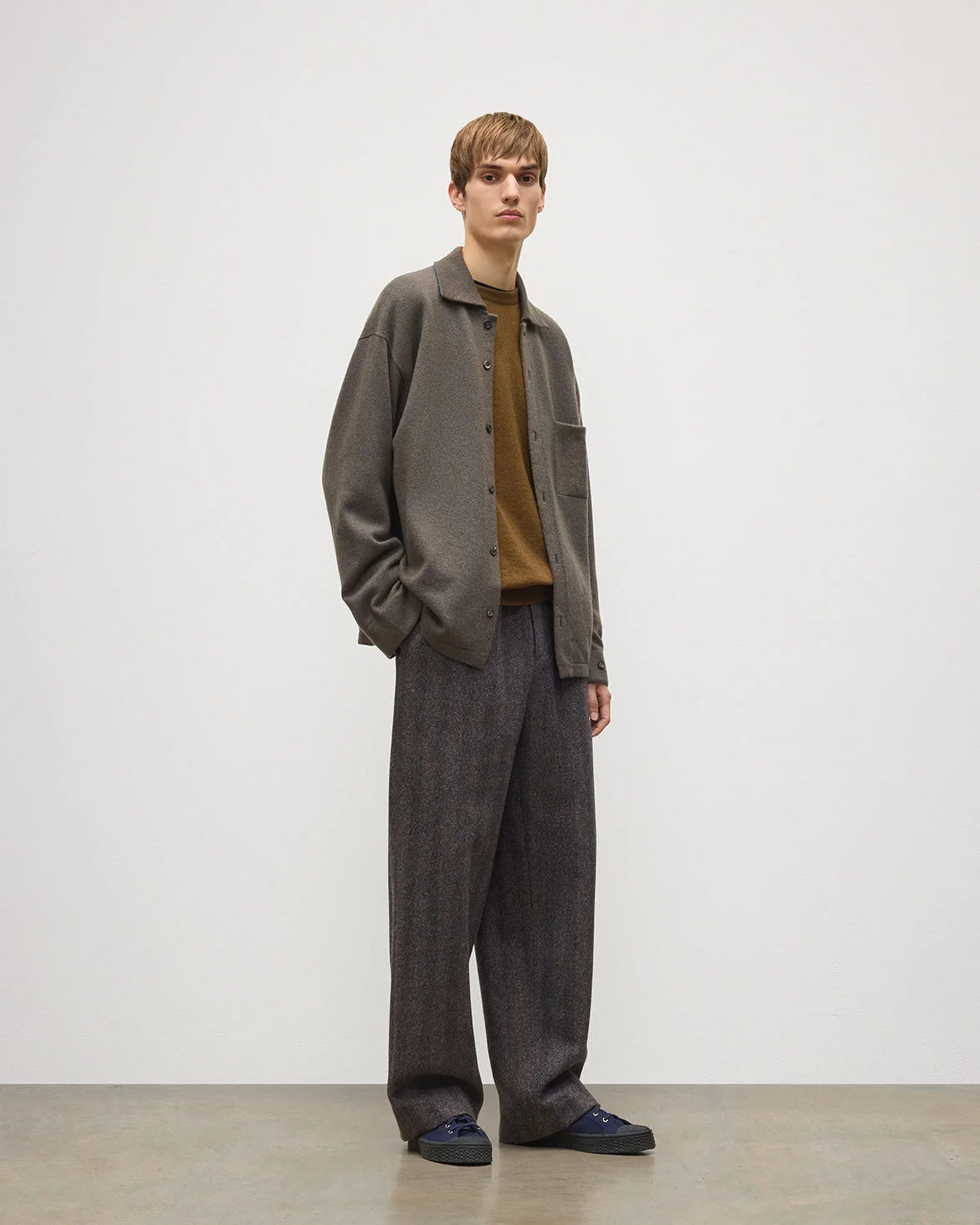 Tweel Brown Cashmere Shirt - 1