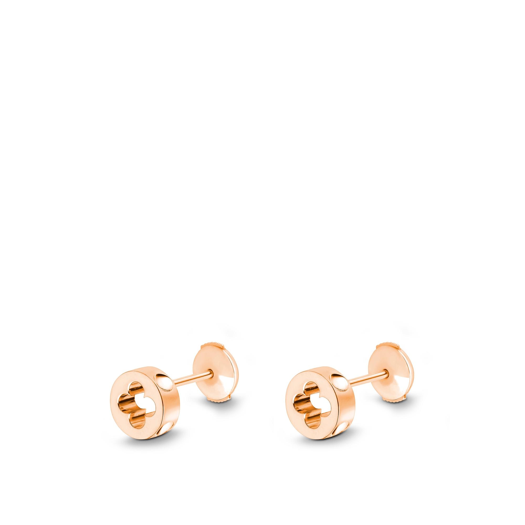 EMPREINTE EAR STUDS, PINK GOLD - 1