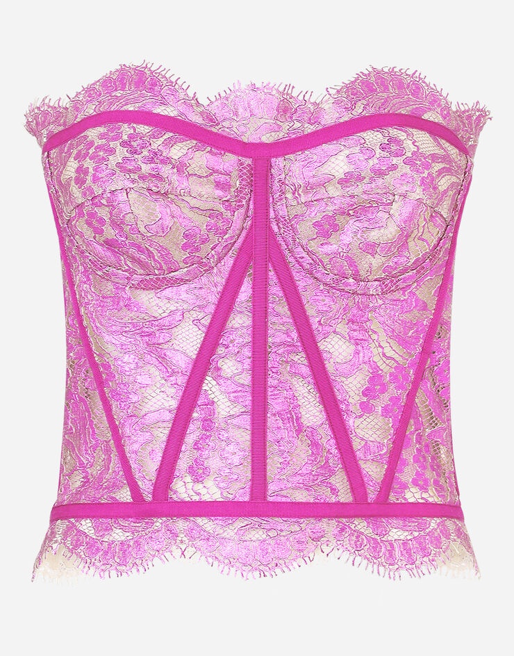 Laminated lace bustier - 3