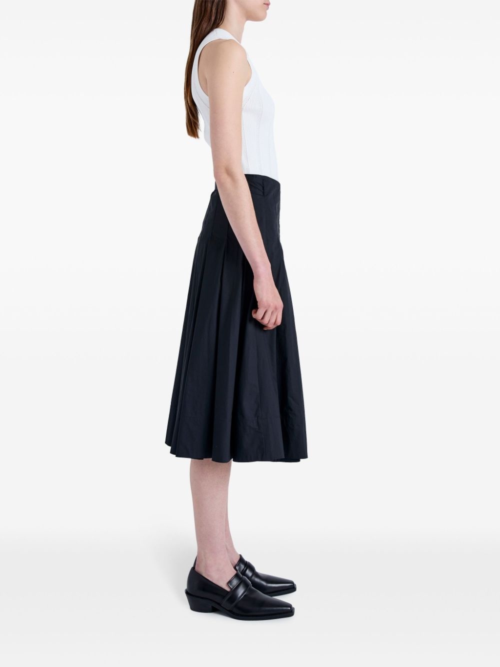pleated wrap midi skirt - 3