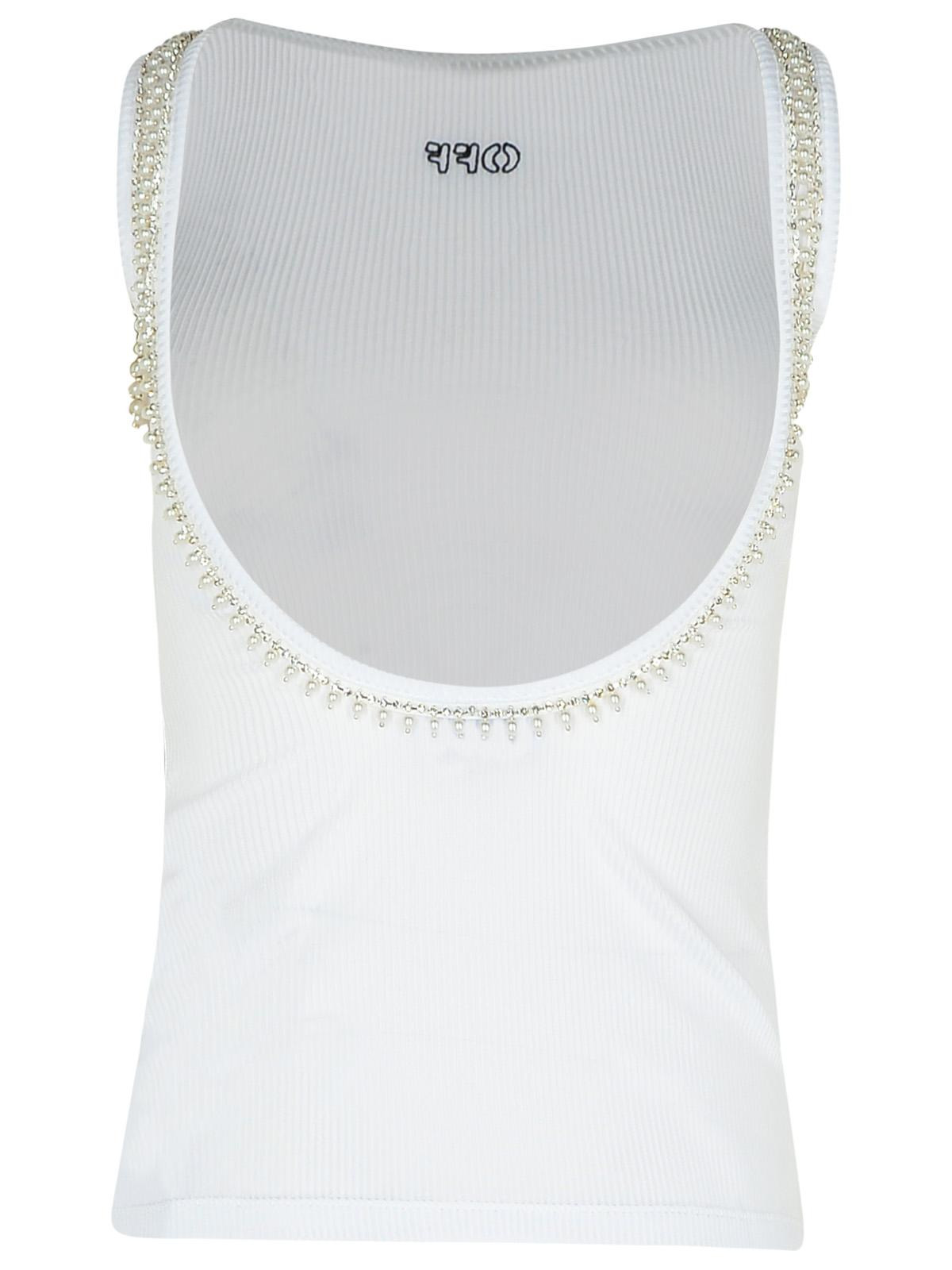 Off-White White Viscose Tank Top Woman - 3