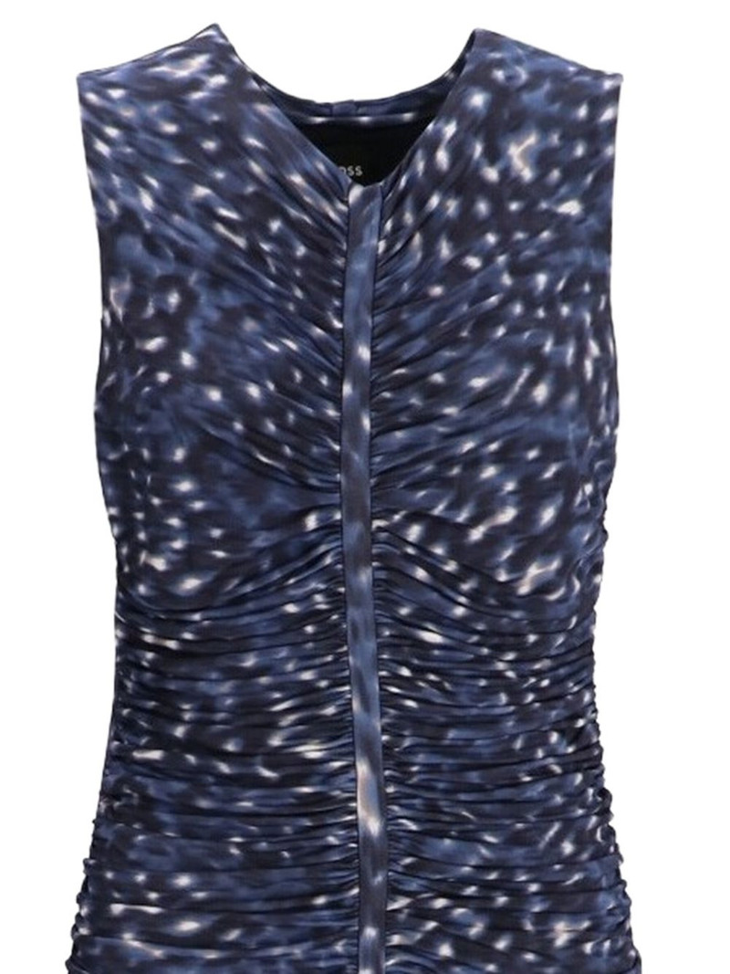 BOSS gathered printed design dress outlook