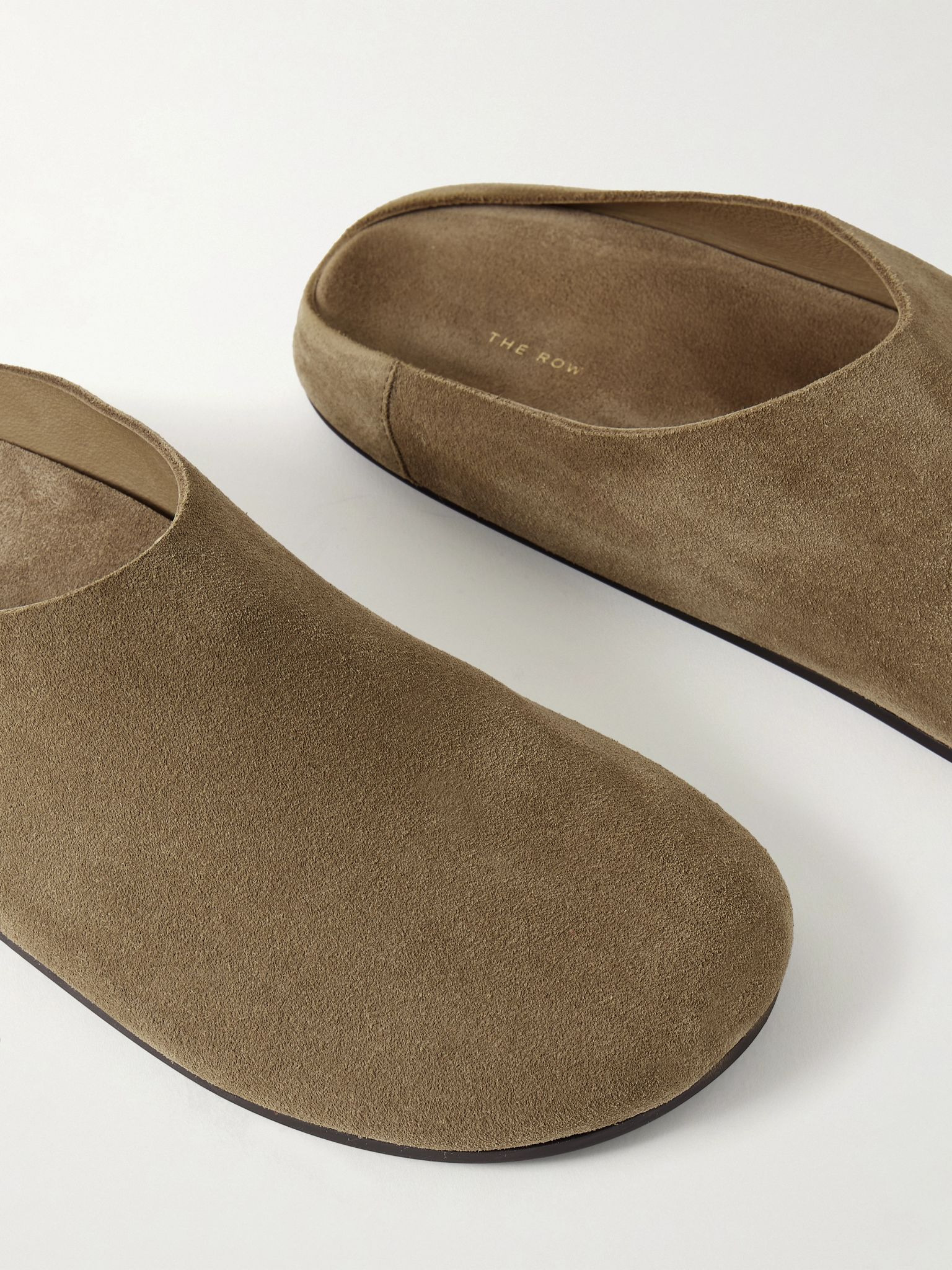 Hudson suede mules Army green - 4