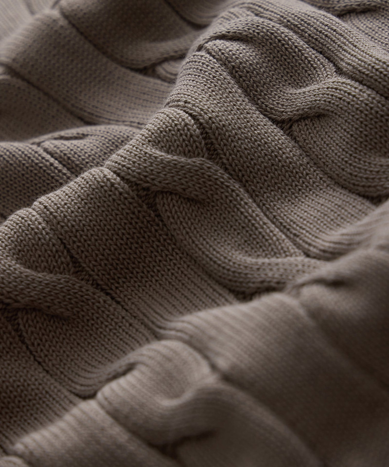 Italian Cotton Cable Sweater Polo 4